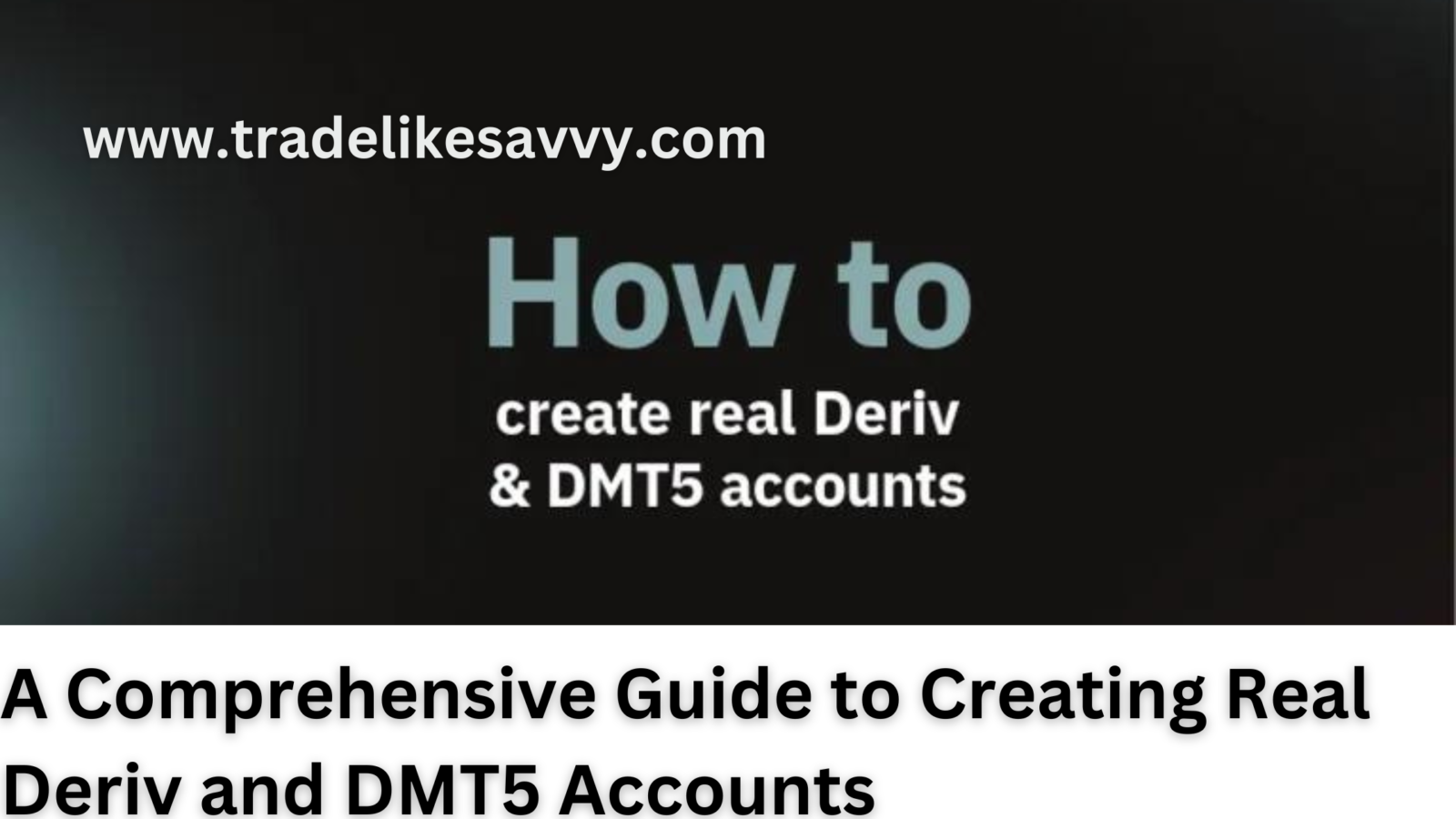 How to create real Deriv and DMT5 accounts